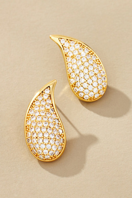 Heaven Mayhem Tear Earrings In Gold