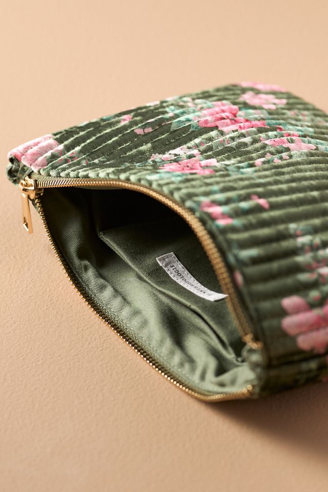 Quilted Velvet Flat Pouch #2