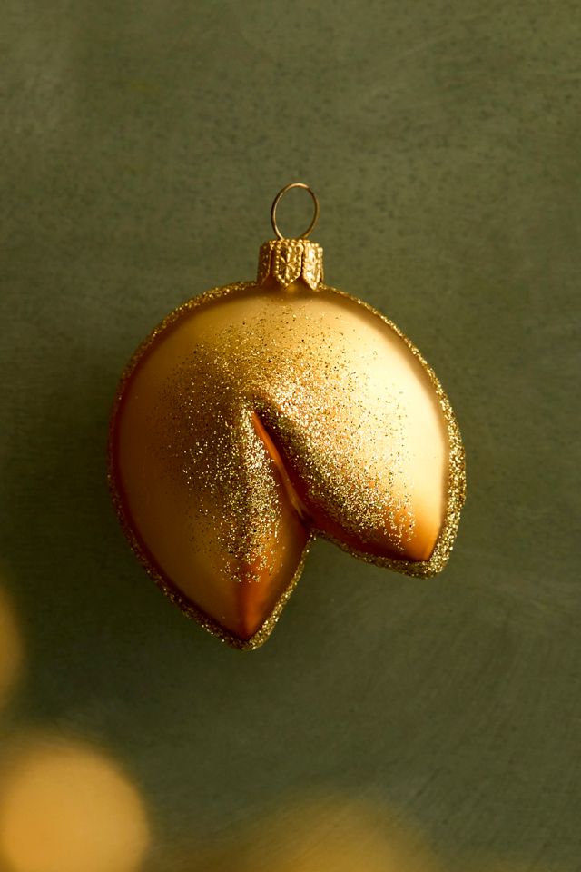 Fortune Cookie Glass Ornament #1