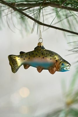 Trout Glass Ornament