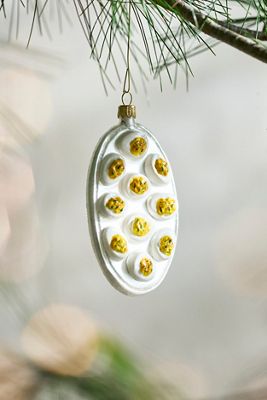 Deviled Eggs Glass Ornament