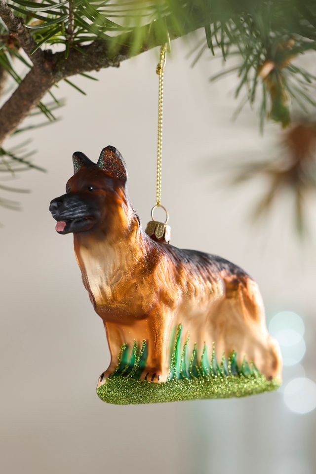 German Shepherd Glass Ornament #1