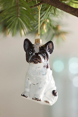 Terrain French Bulldog Glass Ornament