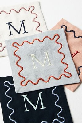 Shop Anthropologie Monogram Cotton Cocktail Napkins, Set Of 4