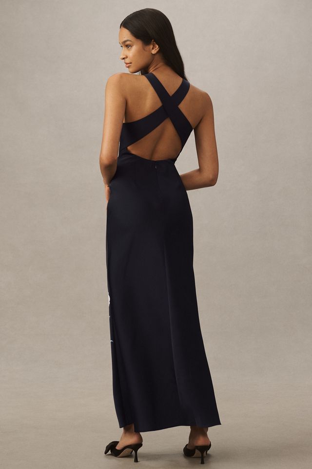 Anthropologie ★ BHLDN Mariella High-Neck Satin Maxi Dress BHLDN Mariella High-Neck Satin Maxi Dress | Anthropologie