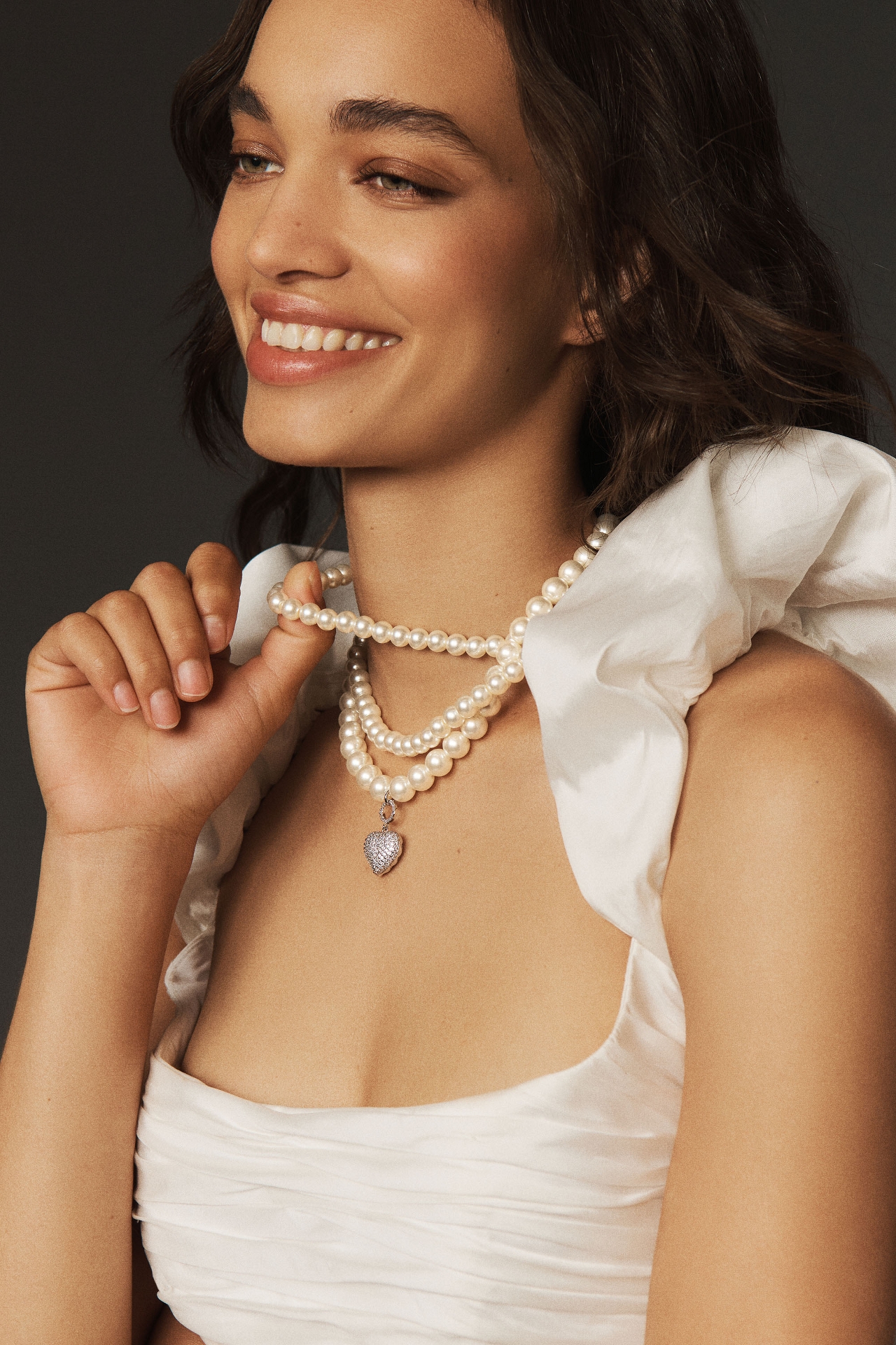 Heart Pearl Layered Necklace