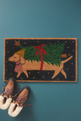 Weenie Dog Coir Printed Doormat
