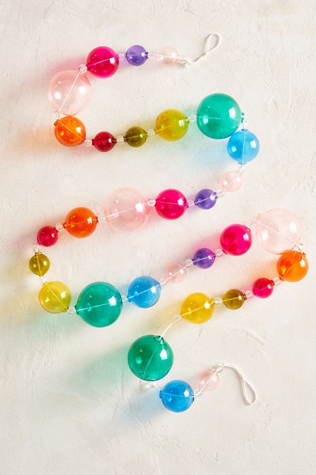 Transparent Glass Bauble Garland #2