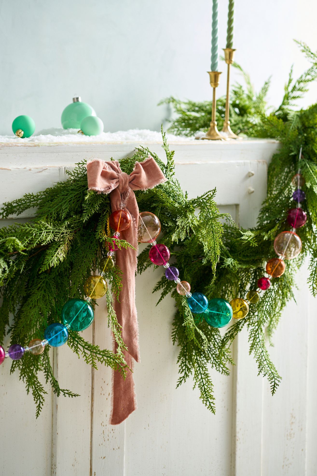 Transparent Glass Bauble Garland - Multi, Standard, One Size