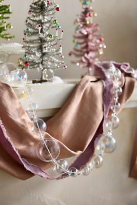 Terrain Transparent Glass Bauble Garland