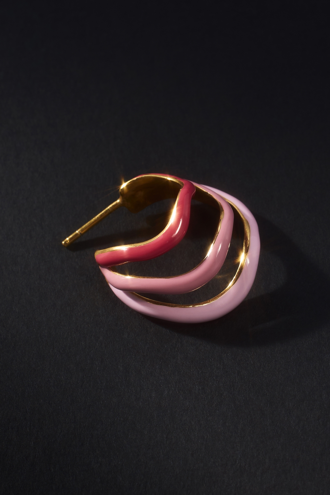 Joanna Laura Constantine Multicolor Enamel Wave Earrings