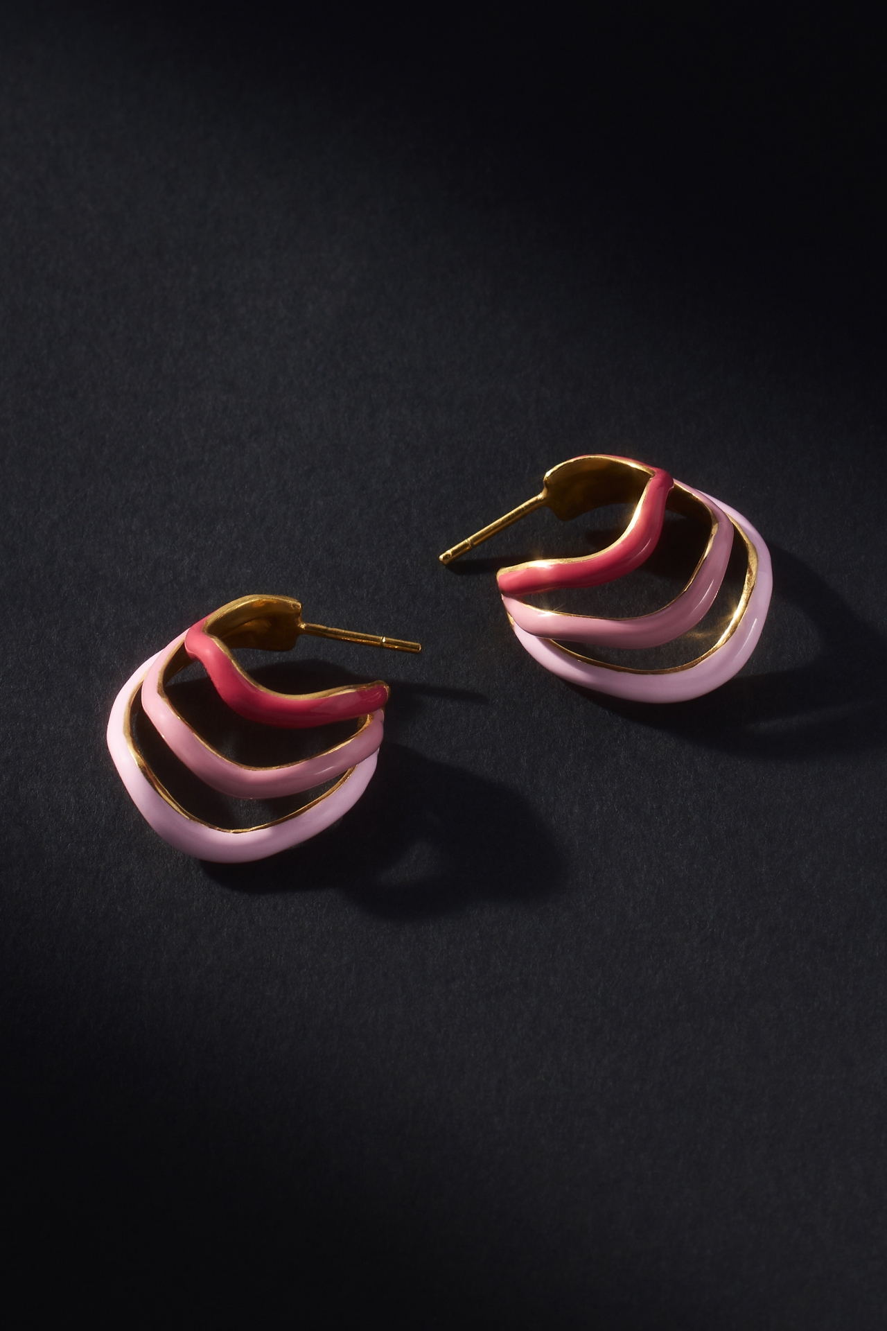 Joanna Laura Constantine Multicolor Enamel Wave Earrings