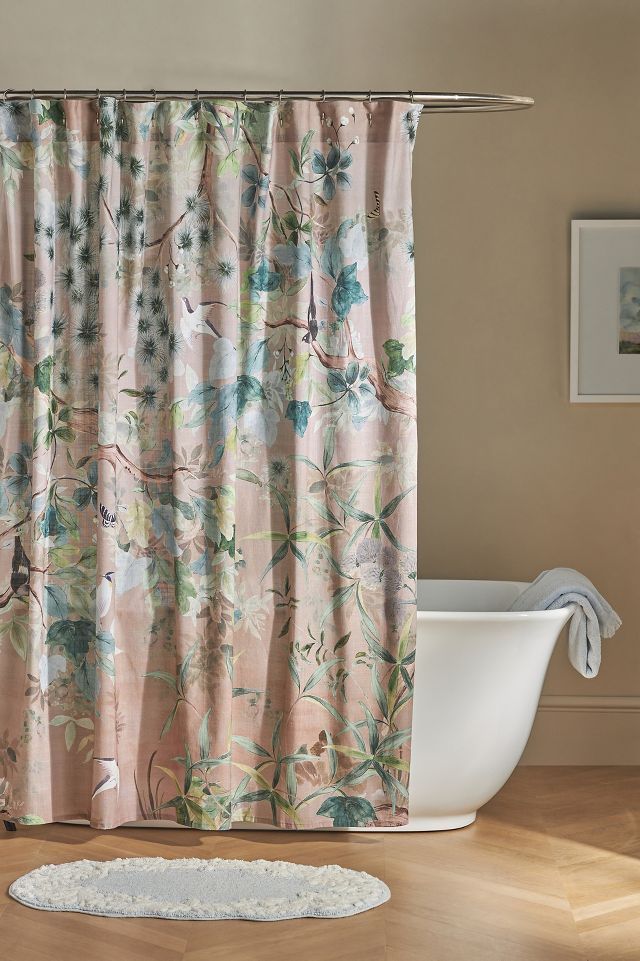 Newest Anthropologie Cecily Applique Shower Curtain in Gray