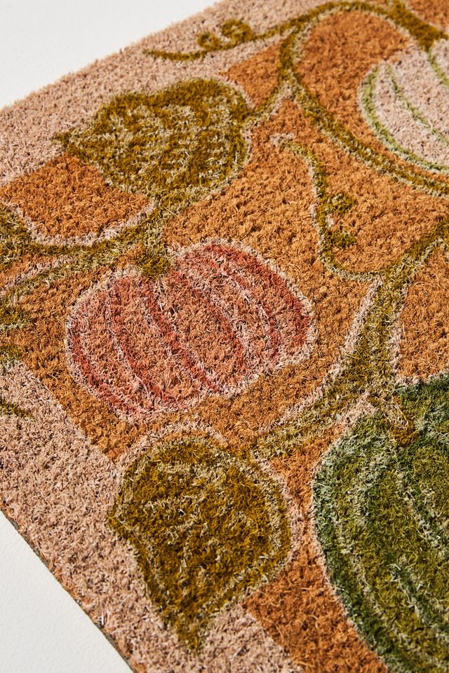 Bruna Pumpkin Printed Coir Doormat #1