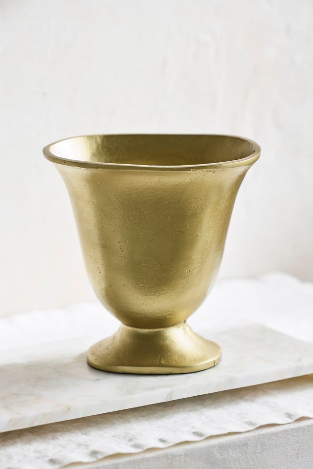 Flared Golden Urn Planter #1