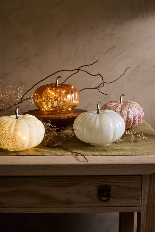 Orange Pumpkins Frosted Can Glass