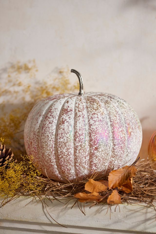 Frosted Glass Pumpkin, 12" #4