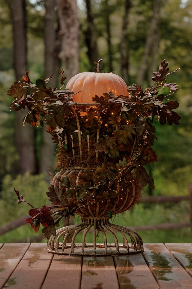 Frosted Glass Pumpkin, 12" #1