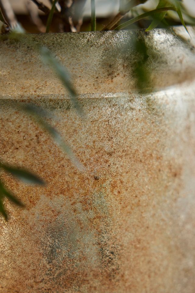 Weathered Gold Iron Planter #2