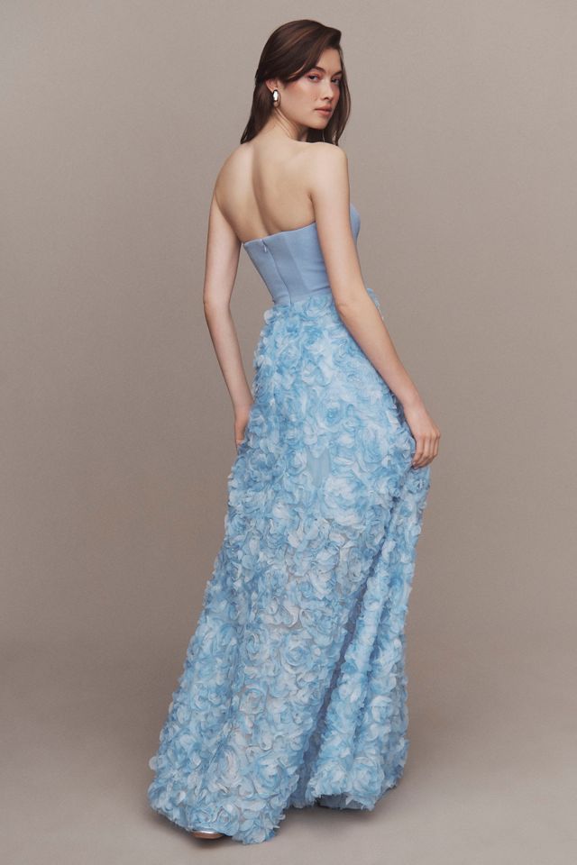 Dress The Population Audrina Floral Appliqué Fit & Flare Maxi Dress #2