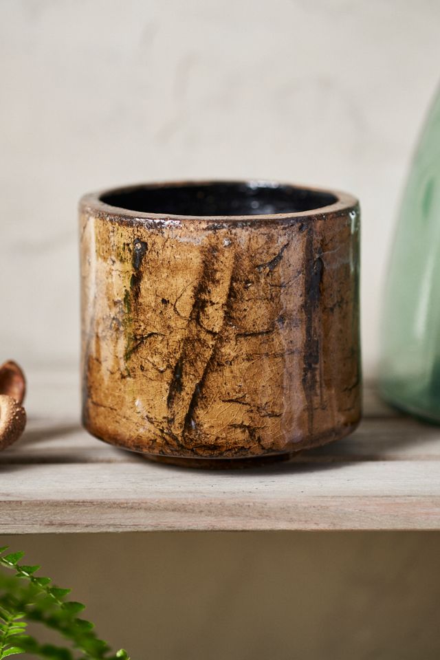 Fracture Glaze Ceramic Planter, Small #1