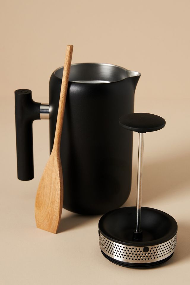 Matte Black Stainless Steel 24oz French Press Coffee Maker