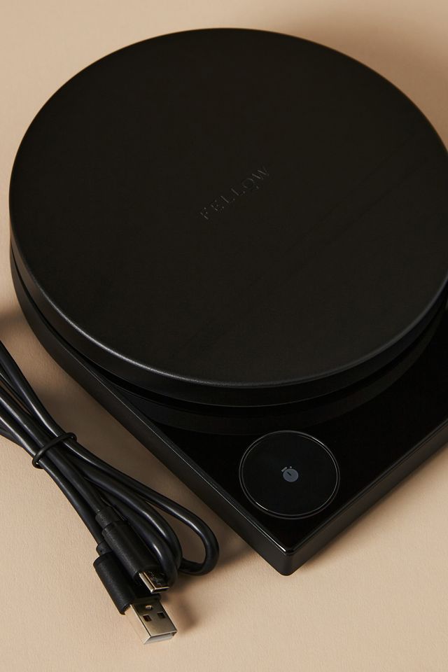 Matte Black Digital Coffee Scale with Glass Top