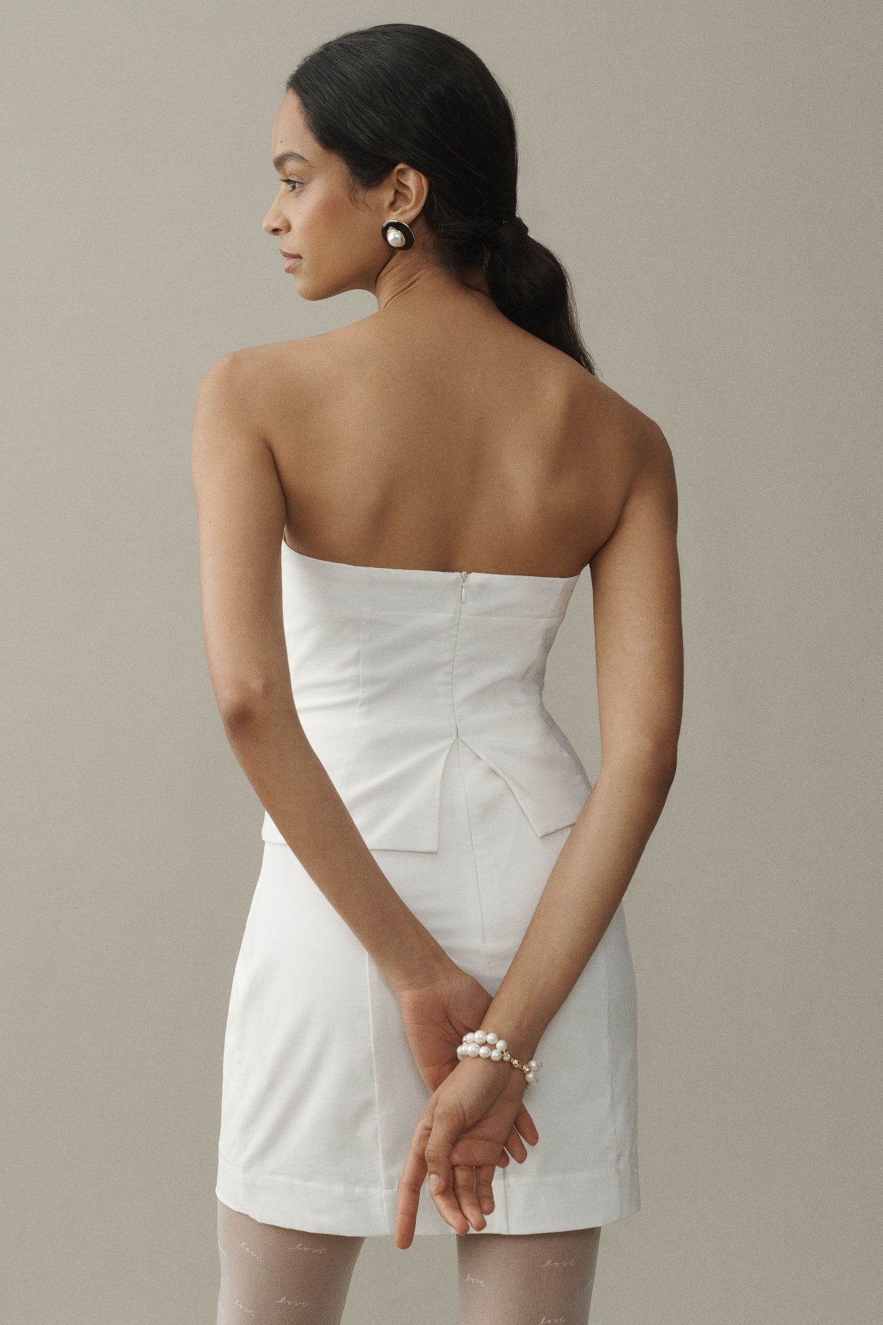 BHLDN Strapless Vest Mini Dress