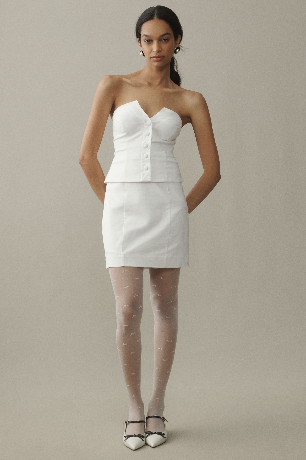 BHLDN Strapless Vest Mini Dress