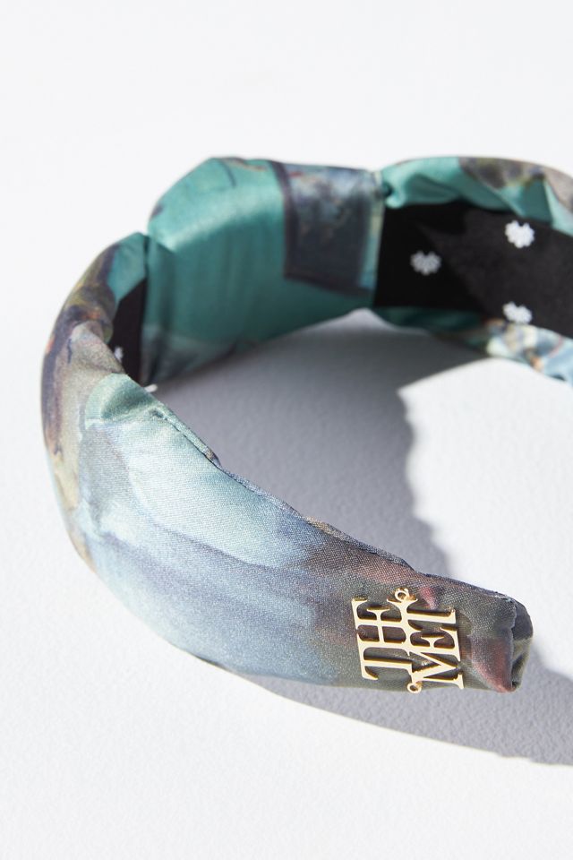 Lele Sadoughi x LoveShackFancy Printed Veronica Bow Headband in Magenta