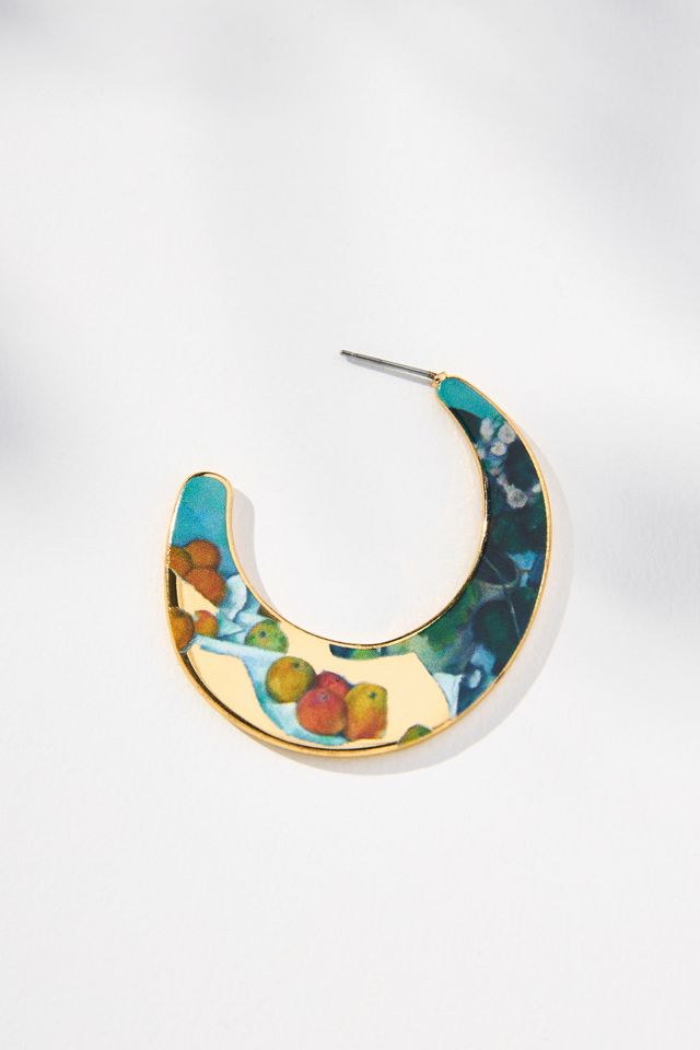 Lele Sadoughi x The Met Cezanne Archer Round Hoop Earrings #1