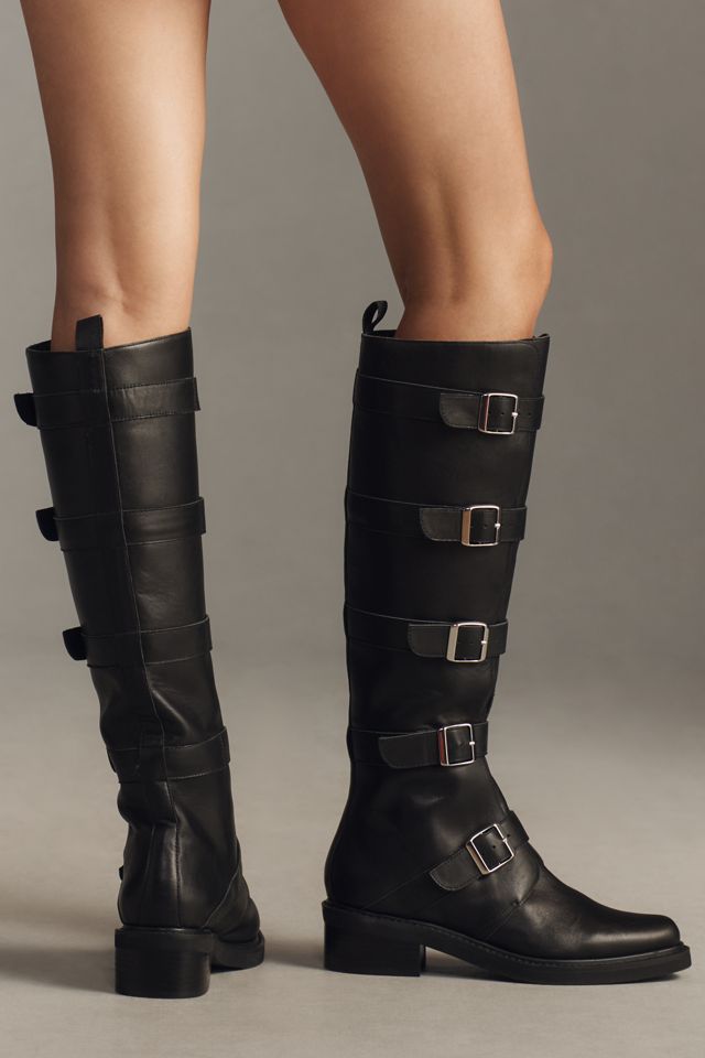 Intentionally Blank Pile Up Knee-High Biker Boots #2