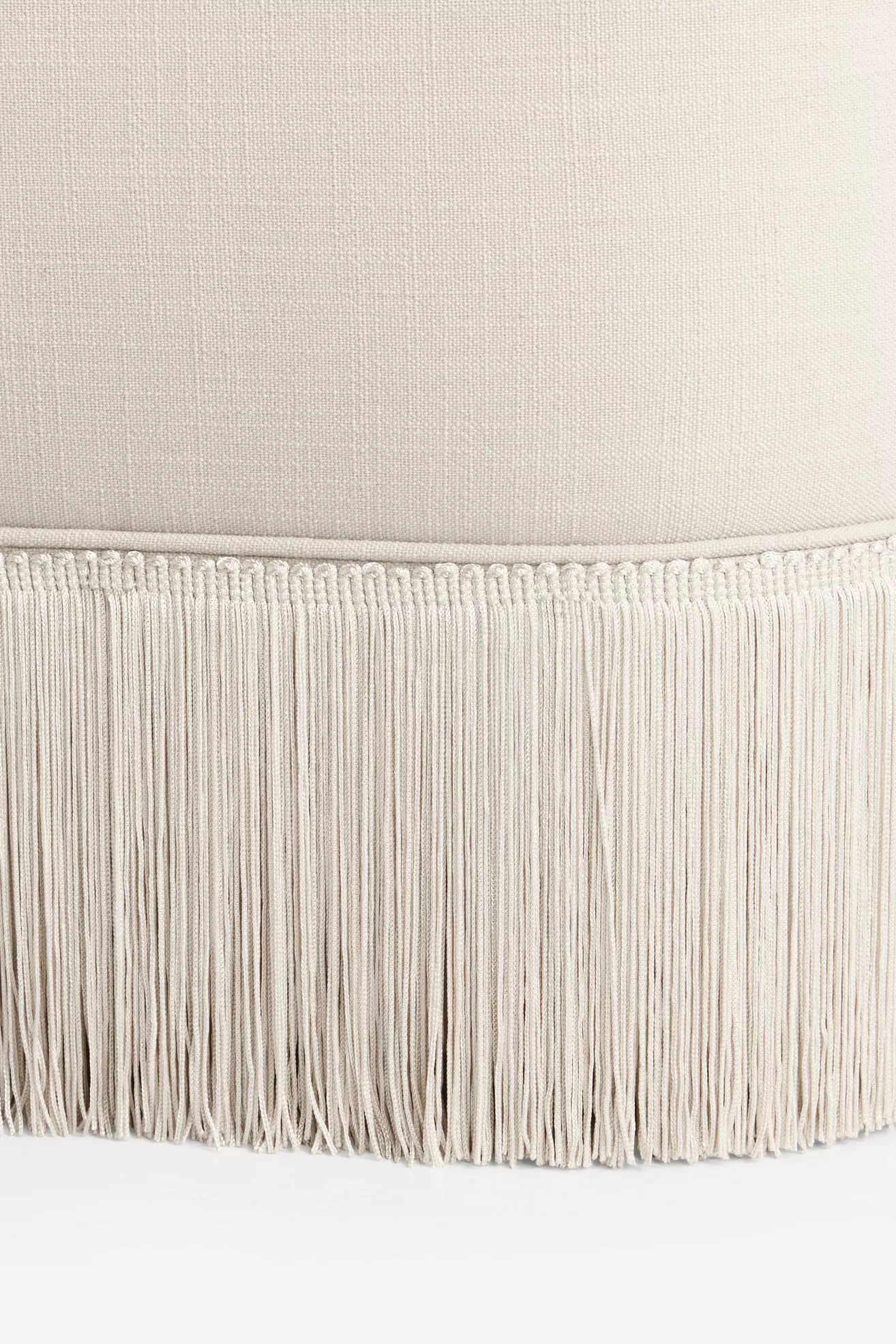 Sinclair Performance Linen Fringe Ottoman - thumbnail 3