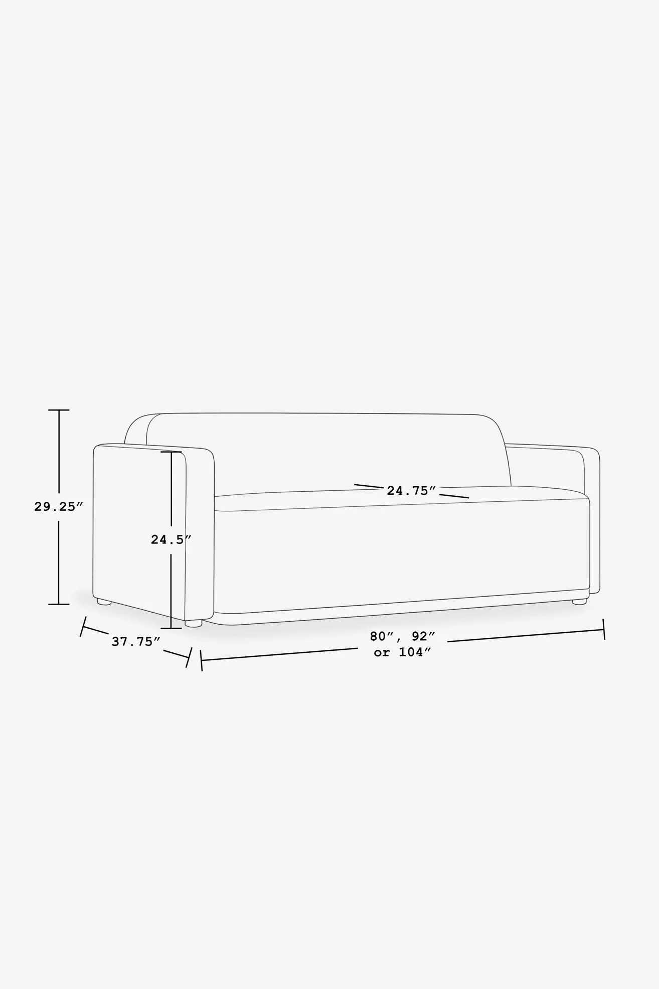 Sinclair Performance Linen Fringe Sofa - thumbnail 9
