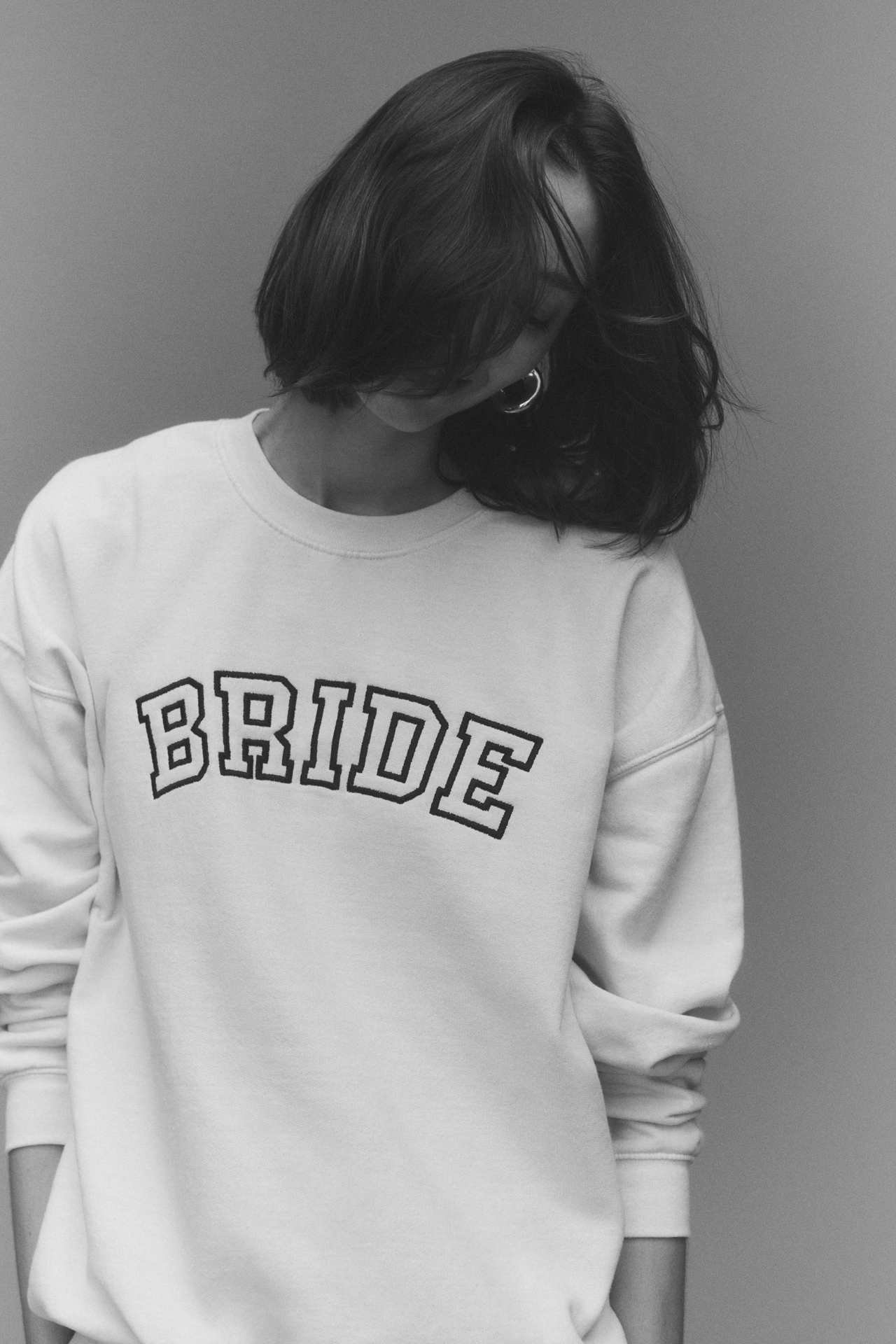 By Anthropologie Weddings Bride Crew-Neck Sweatshirt