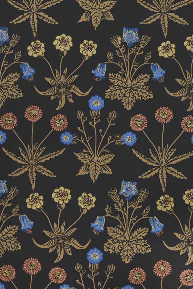 Daisy Floral Moonlit Wallpaper #1