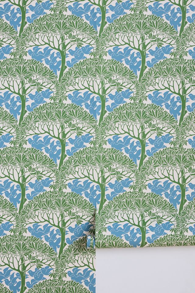 The Savaric Leaves & Trees Garden Green Wallpaper #2