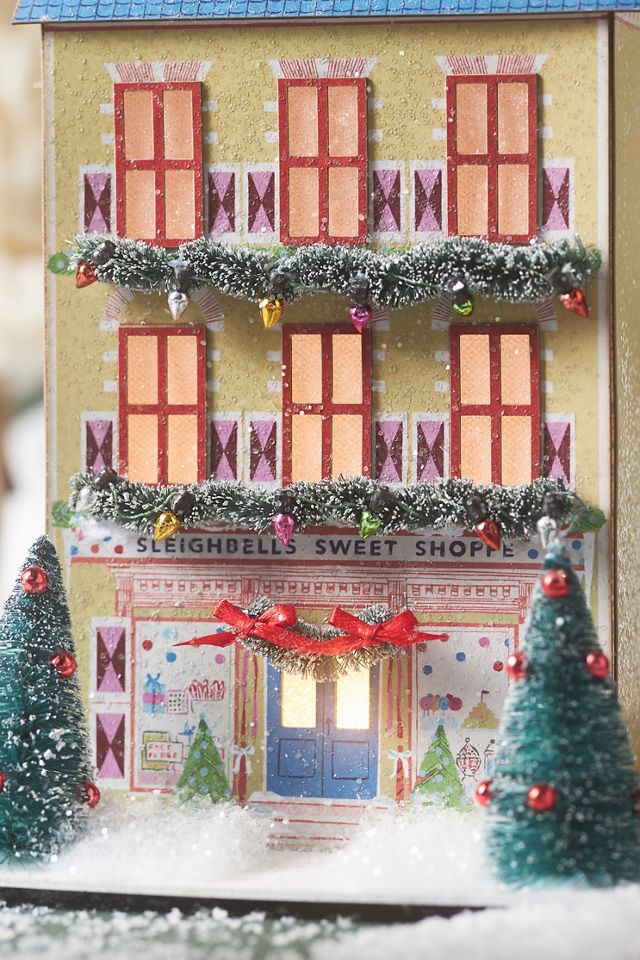 Emily Taylor x Anthropologie Light-Up Holiday Village Paper House #2