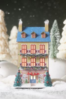 Emily Taylor x Anthropologie Light-Up Holiday Village Paper House