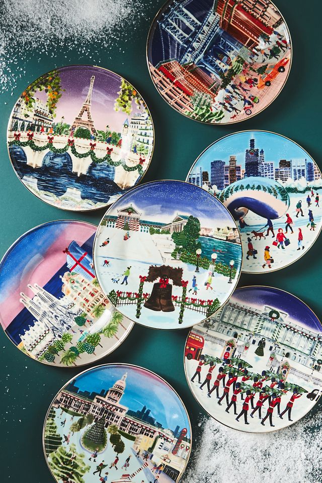 Holiday In the City Stoneware Dessert Plate
 #4
