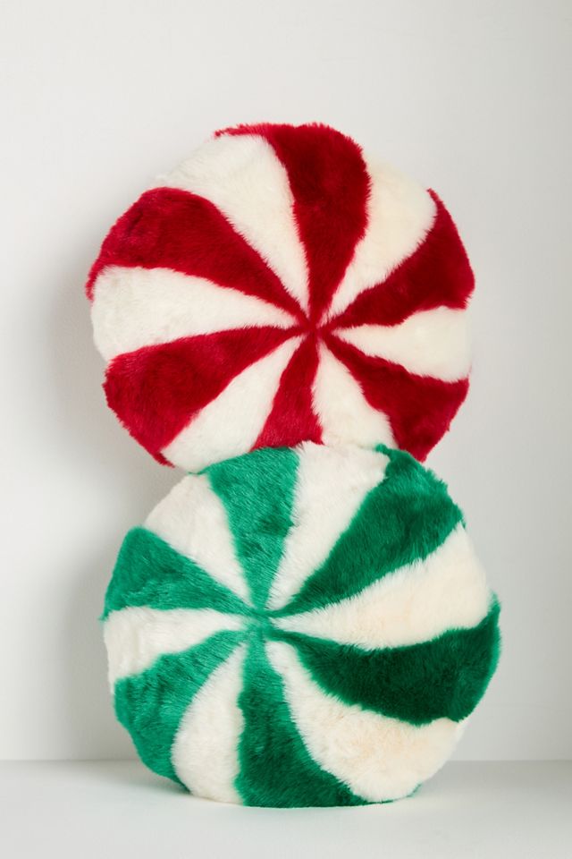 Peppermint Faux-Fur Pillow #4