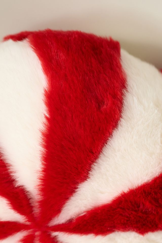 Peppermint Faux-Fur Pillow #2