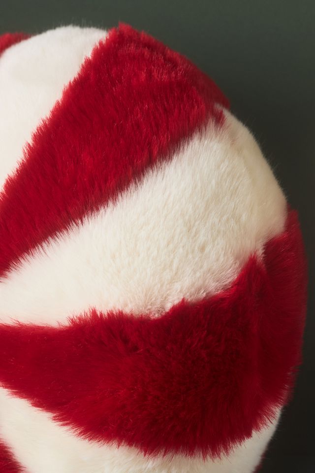 Peppermint Faux-Fur Pillow #3