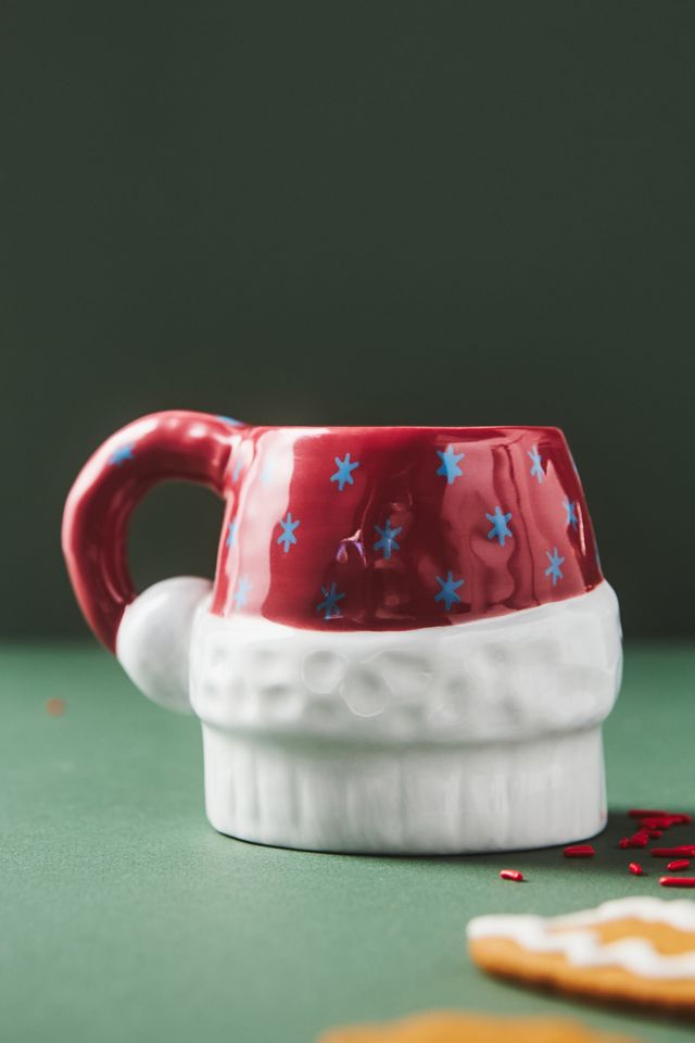 Isabela Dos Santos x Anthropologie Cozy with Mr. Santa Claus Stoneware Mug #1