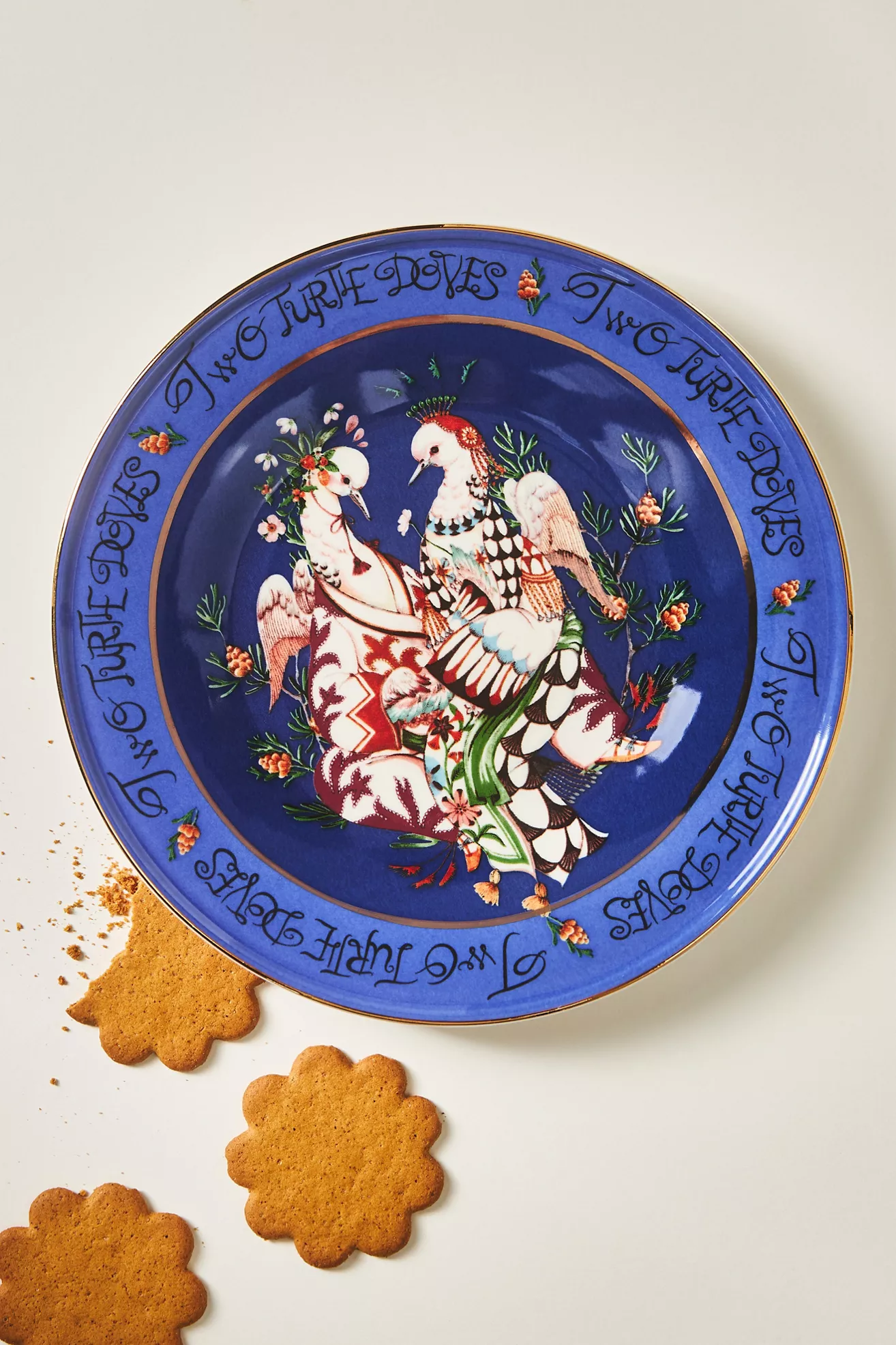 Phannapast Taychamaythakool x Anthropologie Twelve Days of Christmas Stoneware Dessert Plate Day 2