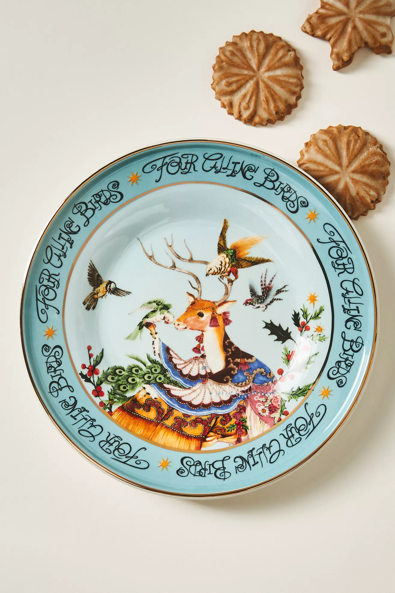 Phannapast Taychamaythakool x Anthropologie Twelve Days of Christmas Stoneware Dessert Plate Day 4