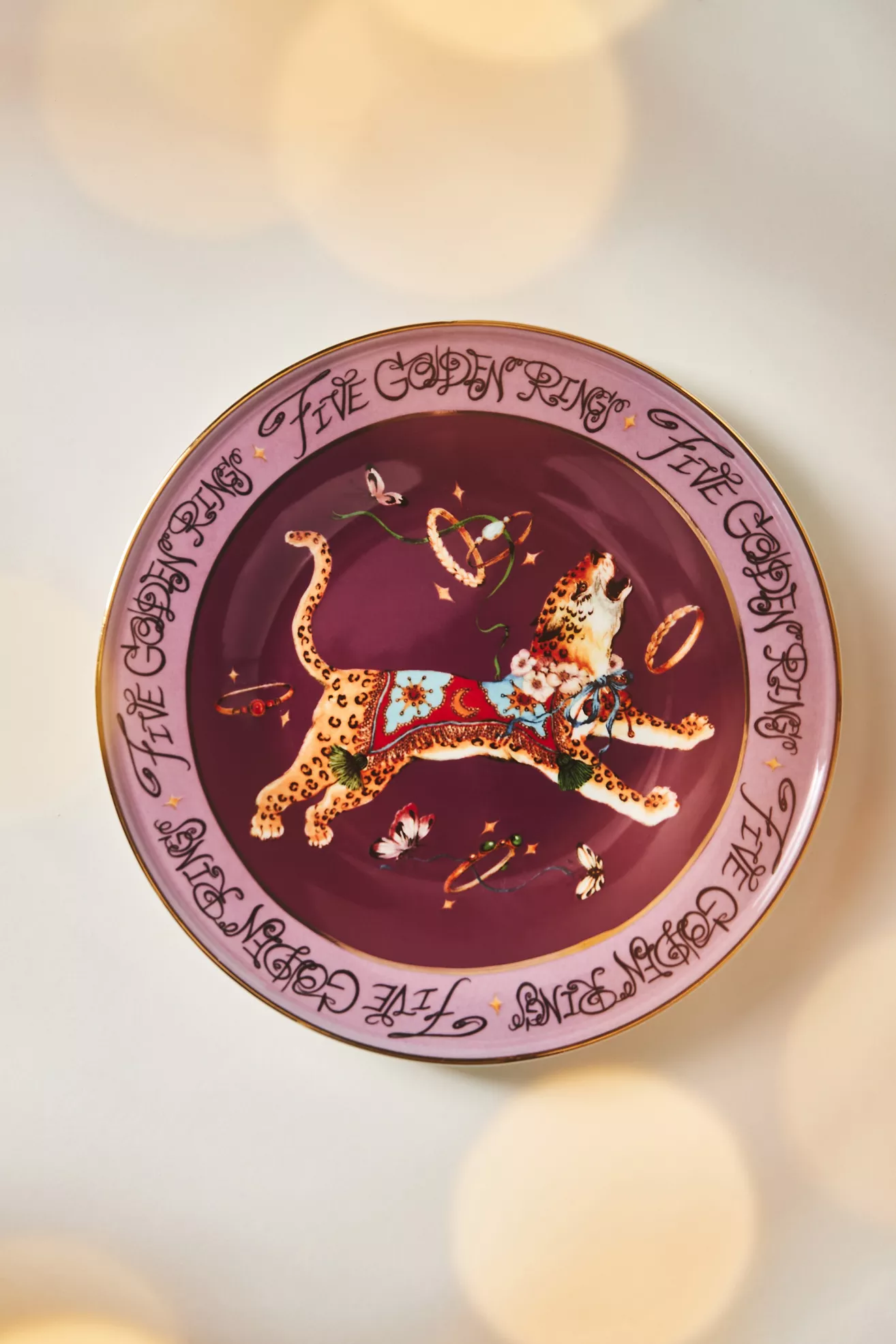 Phannapast Taychamaythakool x Anthropologie Twelve Days of Christmas Stoneware Dessert Plate Day 5