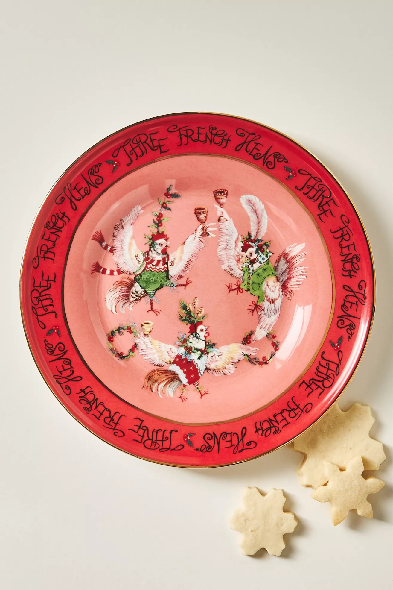 Phannapast Taychamaythakool x Anthropologie Twelve Days of Christmas Stoneware Dessert Plate Day 3