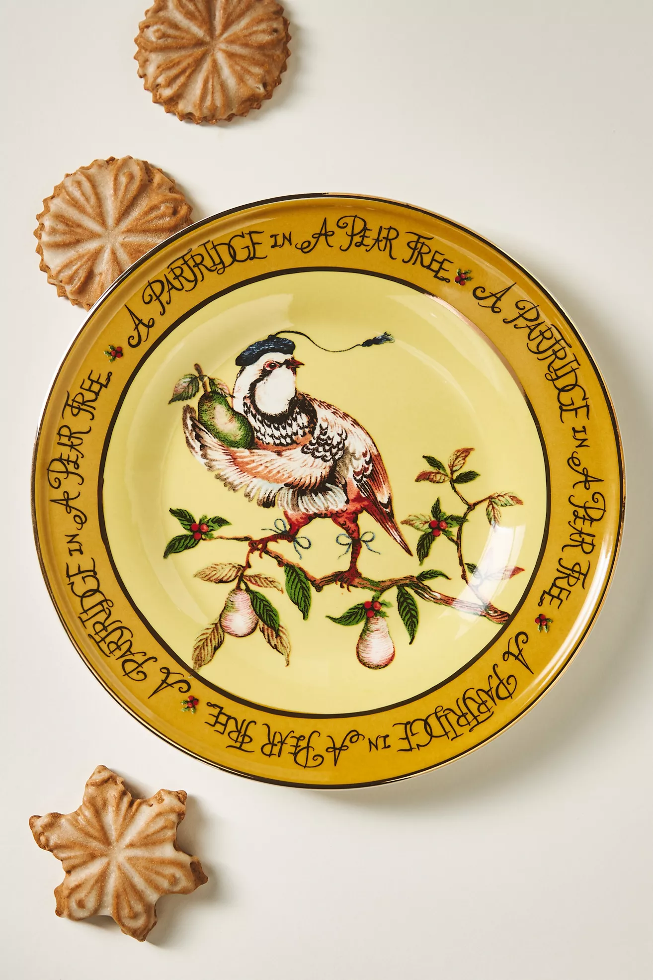 Phannapast Taychamaythakool x Anthropologie Twelve Days of Christmas Stoneware Dessert Plate Day 1