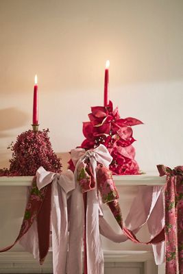 Unscented Taper Candles, Set of 6 Reds